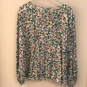 EUC Loft floral print blouse